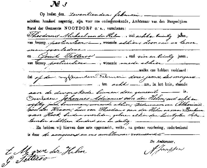 18900217 ovl akte 3 Johannes A vd Helm wdn C vd Kraan